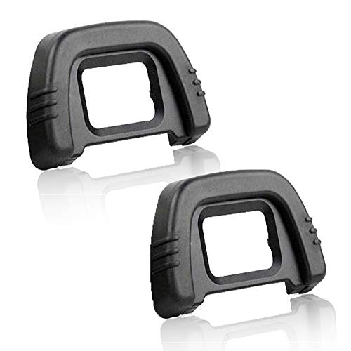 D90 D7000 Viewfinder Eyepiece Eyecup Eye Cup for Nikon D7000 D90 D40 D50 D70/D70S D80 D200 D300 D600 D610 D750[2 Packs], Replace eyepiece DK-21, Fire Rock Camera Eyecup Accessories DK21