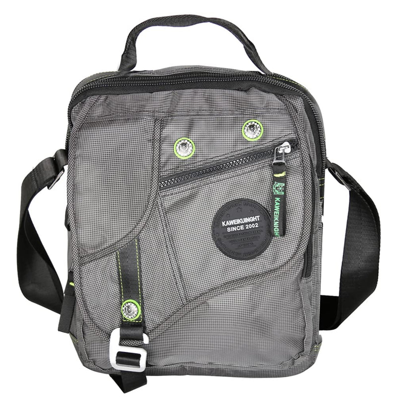 [Australia - AusPower] - Vertical Messenger Bag, Crossbody Bag, Shoulder Bag Work Satchel for iPad Tablet Kindle Large-gray 