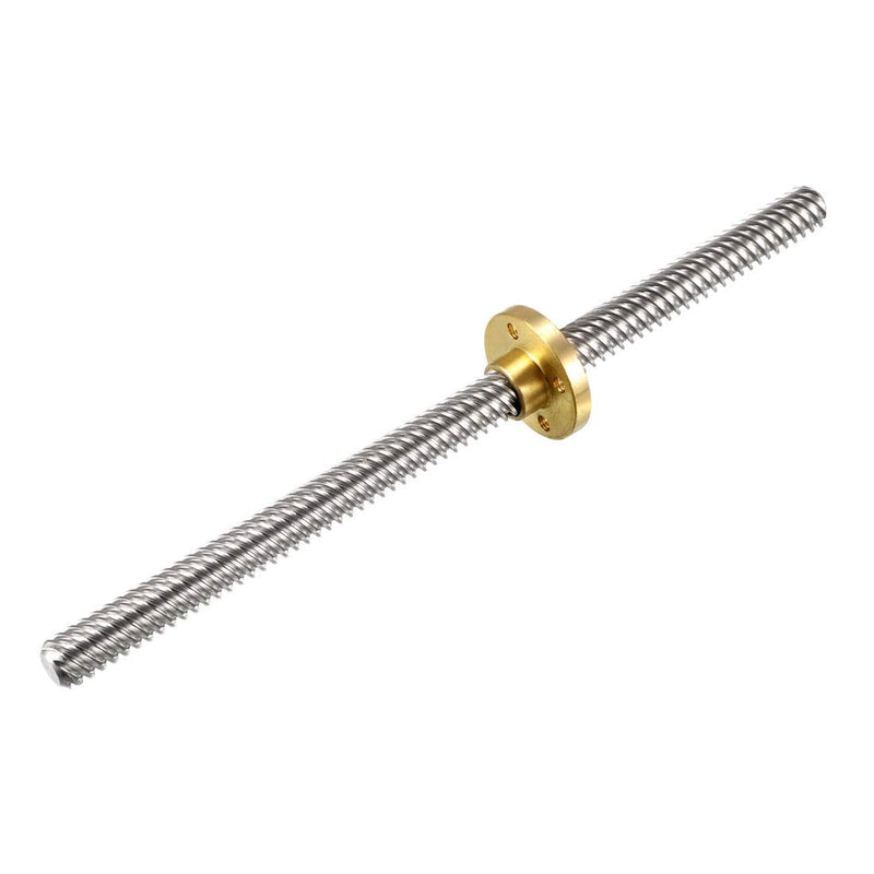 [Australia - AusPower] - uxcell 150mm Length T8 8mm Dia Lead Screw Rod,8 Lead Stainless Steel Lead Screw Rod with Copper Nut Trapezoidal Thread for 3D Printer Z Axis 