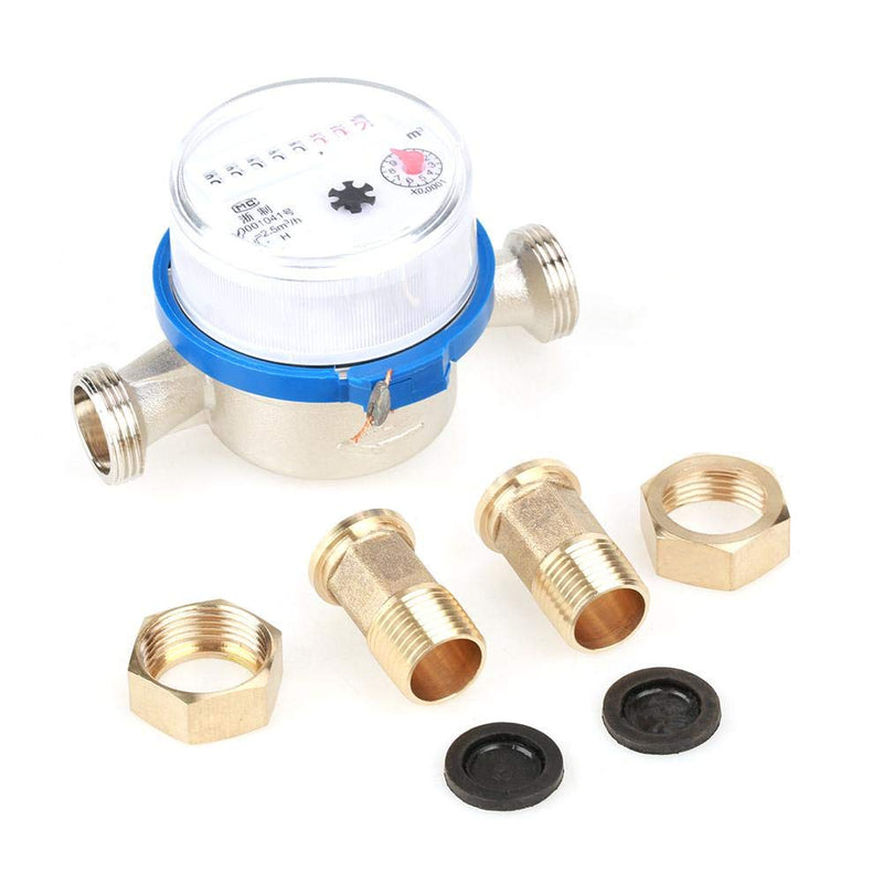 [Australia - AusPower] - Acogedor Water meter flow House and Garden, 15mm 1/2" Plastic Cold Water Meter, Single Water Table Measuring Tools 