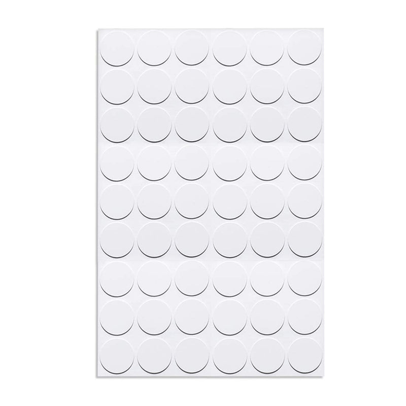 [Australia - AusPower] - uxcell 1 Sheet/54Pcs Screw Hole Cover Stickers, 21mm Dia PVC Self Adhesive Covers Caps Dustproof for Wood Furniture Cabinet Shelf Wardrobe, White 