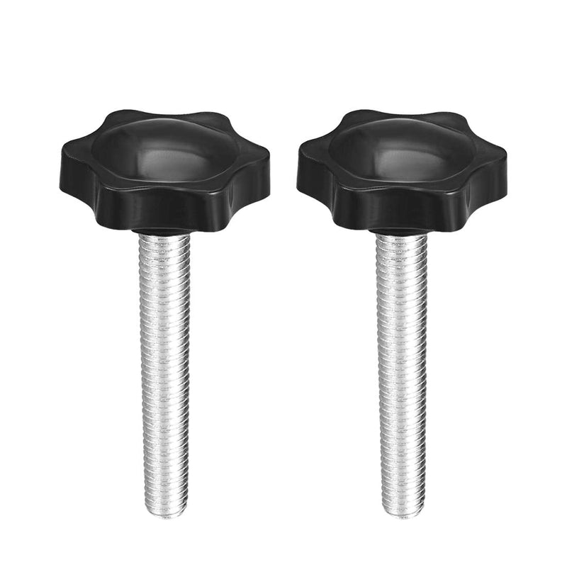 [Australia - AusPower] - uxcell Clamping Screw Knob, 38mm Dia Plum Hex Shaped Grips Star Knob Thread Diameter M8 Thread Length 50mm Male Thread, 2pcs M8*50 