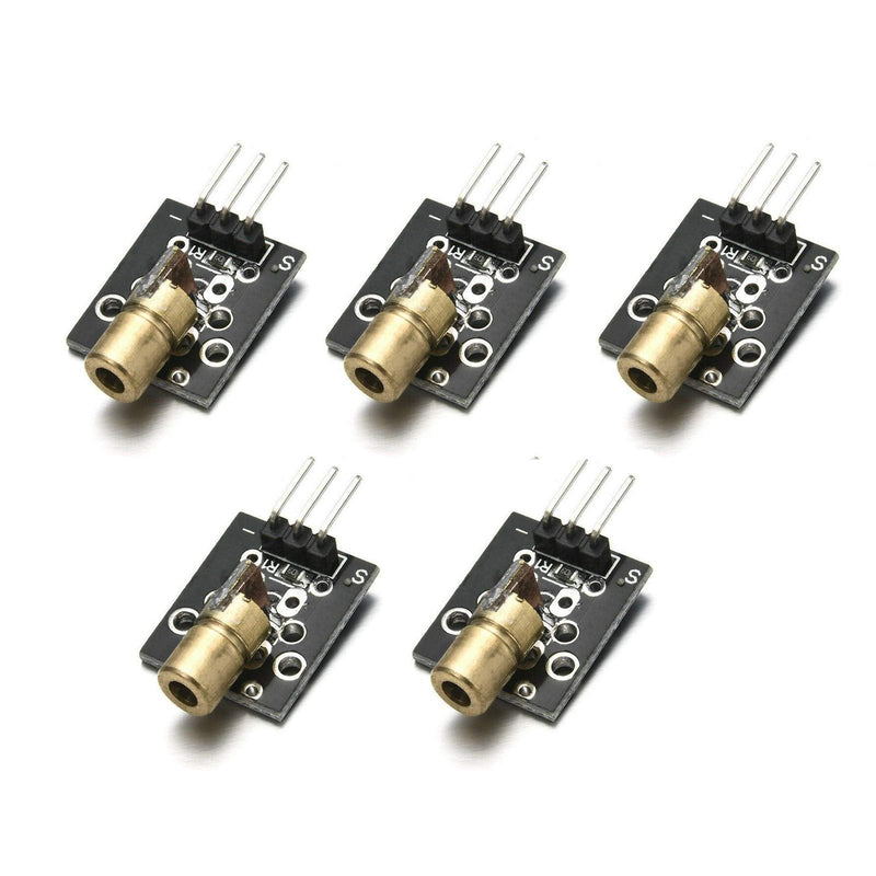 [Australia - AusPower] - DEVMO 5PCS 5V Sensor Module Board Compatible with Ar-duino AVR PIC KY-008 Laser Transmitter Wave Length 650 nm 5 