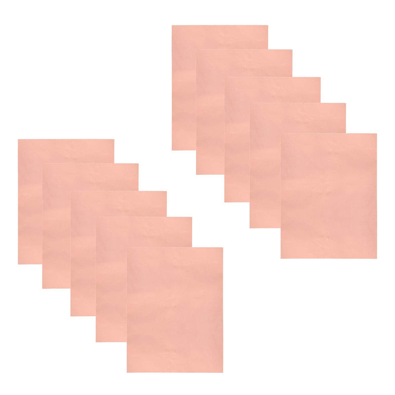 10 Pieces Copper Foil Tape with Conductive Adhesive Copper Sheets for Guitar, Arts & Crafts, Paper Circuits, Stained Glass, Electrical Repairs, Grounding, Home Decor (11.8inch x 7.9inch) 11.8inch x 7.9inch