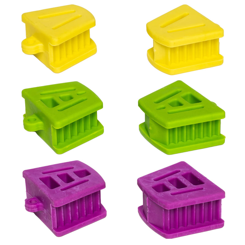 [Australia - AusPower] - Dental Bite Blocks All Sizes - Autoclave Dental Silicone Mouth Props for Adults and Kids - 2 of Each Large, Medium, and Small Mouth Prop Bite Block Dental (Bag of 6) by PlastCare USA Assorted 