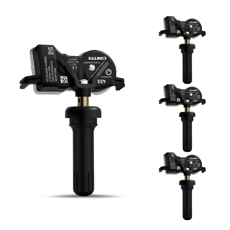 [Australia - AusPower] - TPMS Sensor Dodge,4Pack 433Mhz Tire Pressure Monitoring System Sensor Compatible for Chrysler Jeep Dodge Fiat Replaces#68313387AB 68193586AC 68252493AB 4 