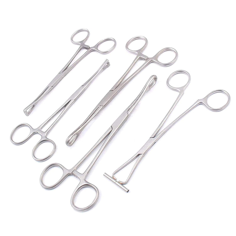 [Australia - AusPower] - 5 Pieces Body Piercing Instruments Set Tools Penington Forceps by G.S Online Store BP-004 
