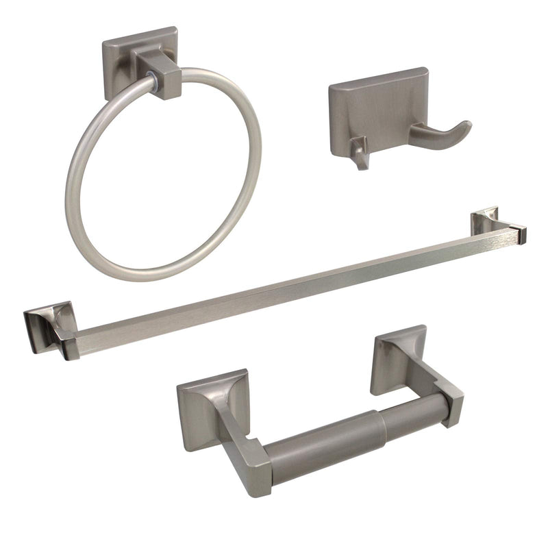 Formosa Design Hardware 4-Piece Bathroom Hardware Kit (Satin Nickel) Satin Nickel