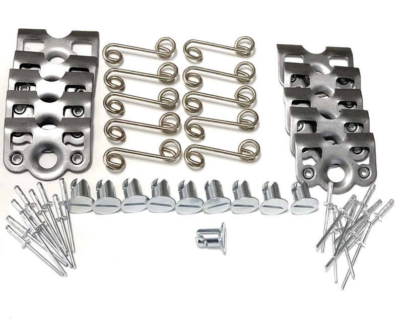 [Australia - AusPower] - UTVDistribution 1/4 Turn Quick Release Steel Slot Head Dzus Button with Springs and Dimpled Tabs (10) 