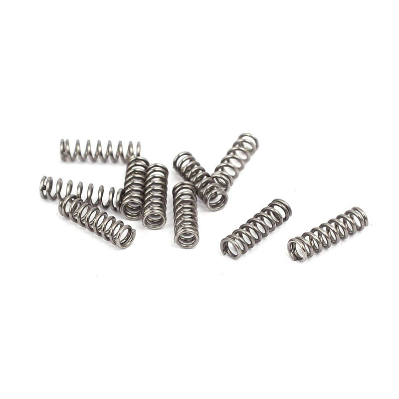 [Australia - AusPower] - 0.5mmx3mmx10mm 304 Stainless Steel Compression Springs Silver Tone 10pcs 