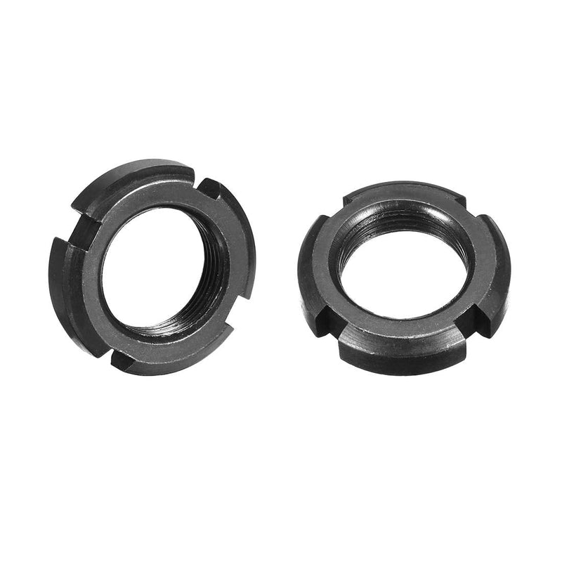 [Australia - AusPower] - uxcell M24x1.5mm Retaining Four-Slot Slotted Round Nuts, 2 Pcs 