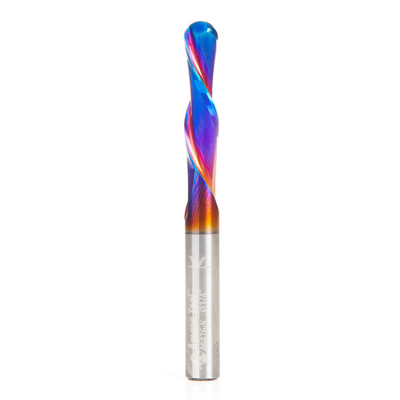 Amana Tool 46476-K SC Spektra Extreme Tool Life Coated Down-Cut Ball Nose Spiral 1/8 R x 1/4 D x 1 CH x 1/4 SHK x 2-1/2 Inch Long Router Bit 1-4 D x 1 CH x 1-4 SHK