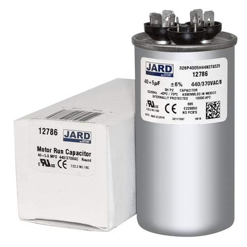 [Australia - AusPower] - 40 + 5 uF x 370 or 440 VAC - Jard # 12786 Round Dual Run Capacitor, Sold Each 