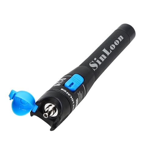 SinLoon Visual Fault Locator Red Light Pen Fiber Optic Cable Tester Cable Tester Suitable for 2.5mm Plug for CATV Telecommunication Engineering Maintenance (1mW)