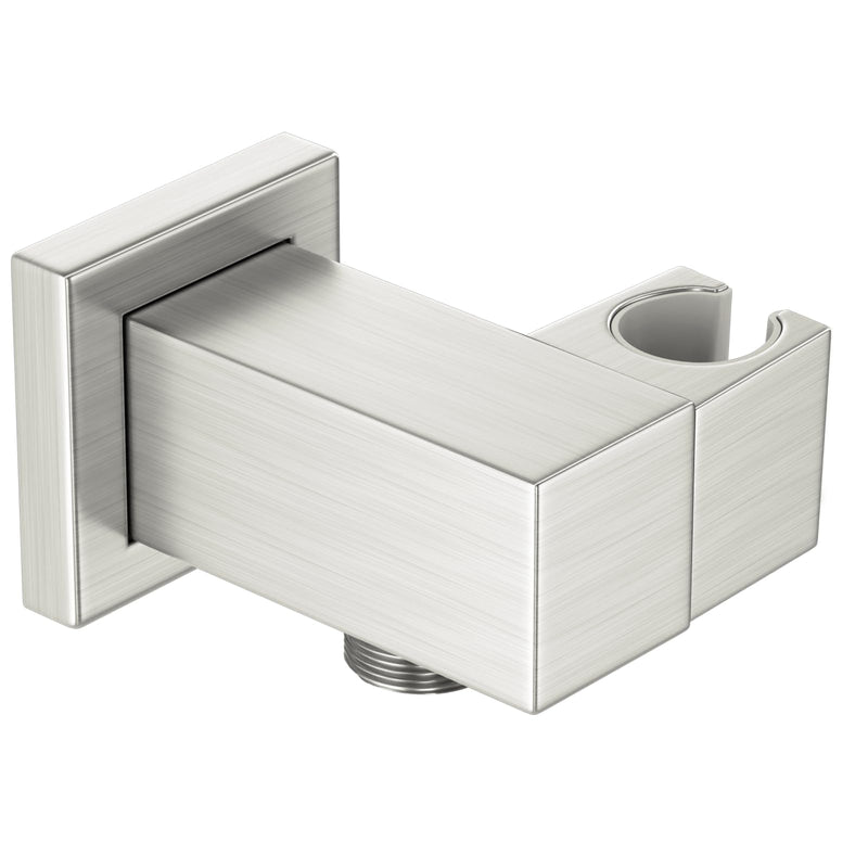AVIVG Brushed Nickel Bathroom Brass Wall Mount Adjustable Handheld Shower Head Bracket Holder