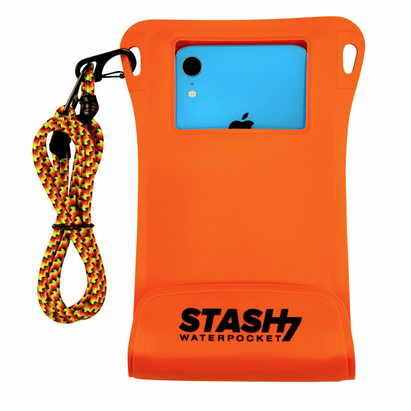 [Australia - AusPower] - Waterproof Phone Pouch w/Long Lanyard | IPX8 Adventure Grade Cellphone Dry Bag Case, Fits iPhone 15 Pro Max,14 Pro Max, 13 Pro Max, XS, XR, Galaxy S21, for Snorkeling, Kayaking, Cruise Orange 