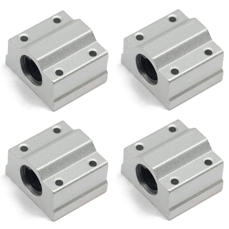 4PCs SCS8UU Linear Motion Ball Bearing Box Type CNC Slide Unit Bushing 30mm Long Linear Roller Bearing Slide Block SCS8UU(4pcs)