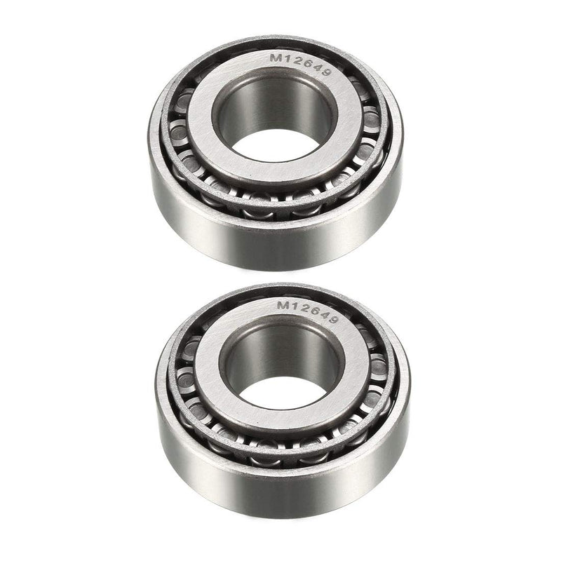 [Australia - AusPower] - uxcell M12649/M12610 Tapered Roller Bearing Cone and Cup Set 0.8437" Bore 1.9687" O.D. 0.72" Width 2pcs 0.84" x 1.97" 2 