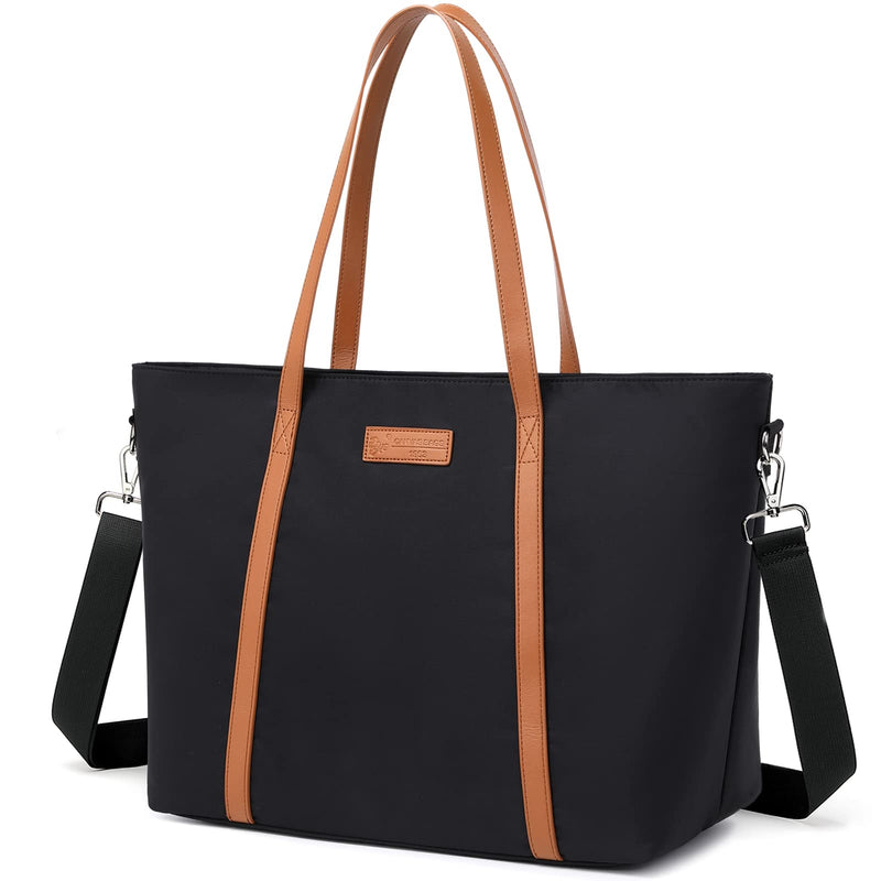 [Australia - AusPower] - Tote Bag for Women, Bags for Women Teacher Work 15.6 Laptop Bags Beach Handbag Black 