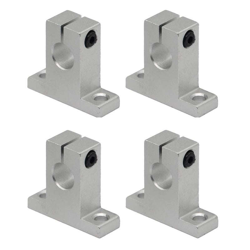 4PCs SK12 Linear Shaft Support ID12mm Aluminum Mounting Bracket for Diameter 12mm Linear Motion Rod SK12(4pcs) Pillow style