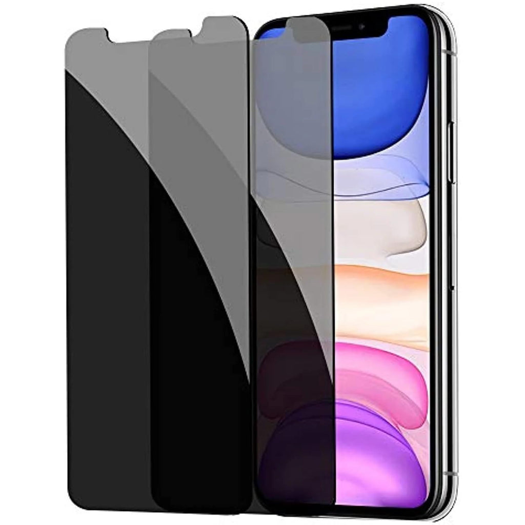 [2 Pack] Privacy Screen Protector for iPhone 11/XR, YMHML Tempered Glass Anti-Spy Bubble Free Case Friendly Easy Installation Film for iPhone 11/XR 6.1 Inch iPhone 11/XR-6.1 Inch