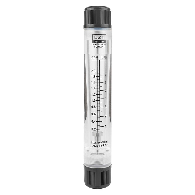 [Australia - AusPower] - Water Flow Meter Panel Type Flowmeter LZT G-15 (0.2-2.0 GPM 1-7 LPM) 0.2-2.0 GPM 1-7 LPM 