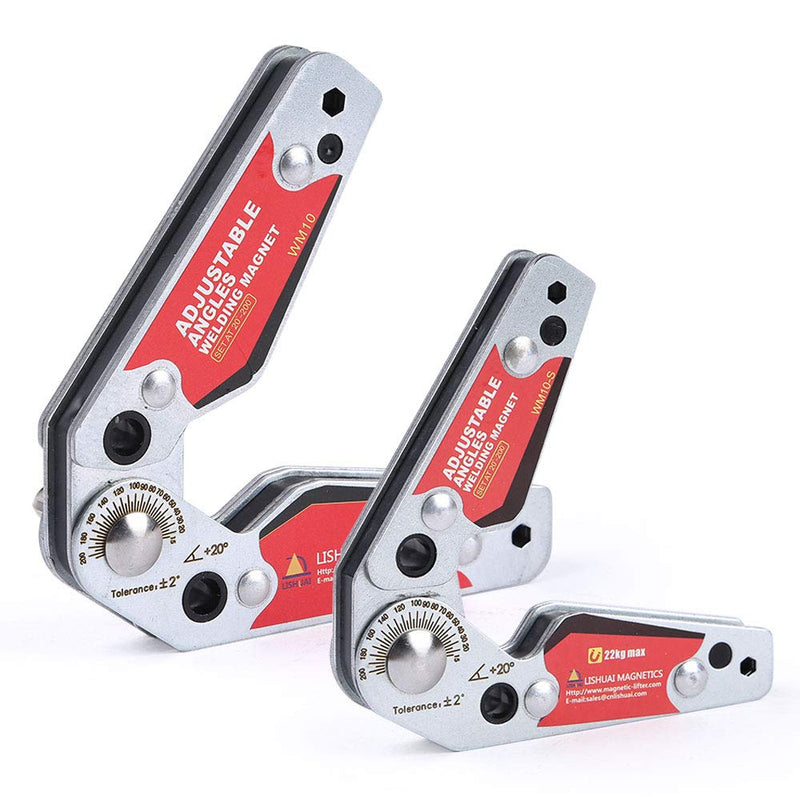 [Australia - AusPower] - LISHUAI New Adjustable Angle(20°~200°) Welding Magnet clamp,Welder Tool Accessories (Small) Small 