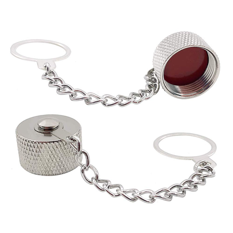 [Australia - AusPower] - (Pack of 10) Protective Cover Dust Cap with Chain for N Type Female and UHF Female SO-239 Connector Adapter 