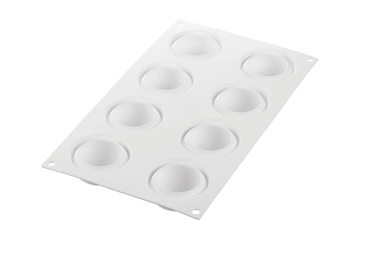 Silikomart "Ode 50" Silicone Mold with 8 Cavities, Each 2.16 Inch Diameter x 0.98 Inch High