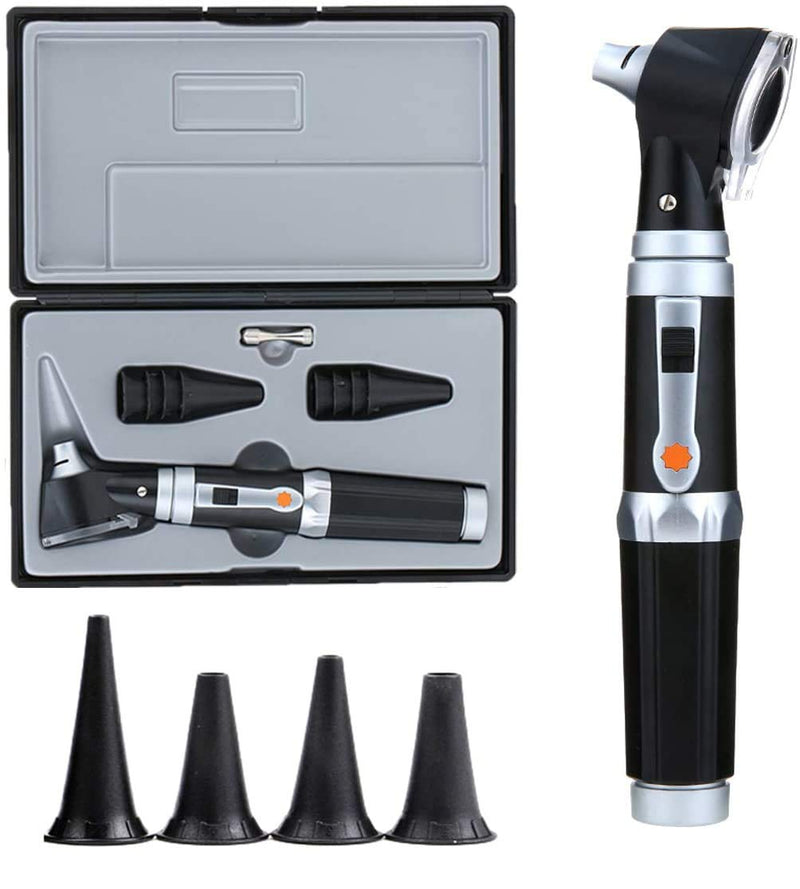 [Australia - AusPower] - Otoscope Kit,Professional Diagnostic Ear Care Tool with 3.0V LED Bulb, 3X Magnification, 4 Speculum Tips Size - for Children, Adults, Pets, etc. 