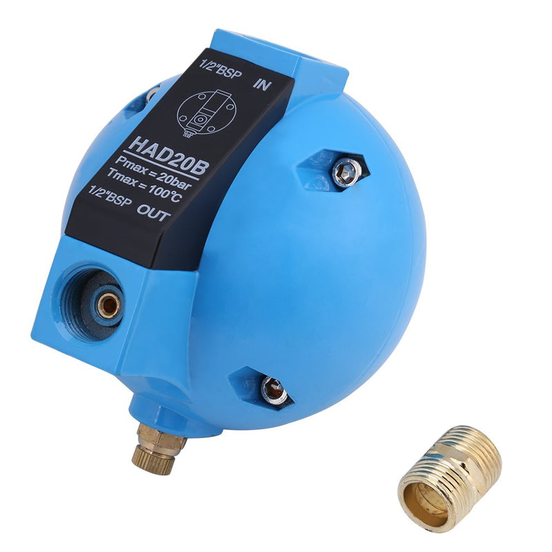 [Australia - AusPower] - Spherical Drain,1pc HAD20B Automatic Condensate Mechanical Round Drain Valve with Resistant to (1/2BSP,400L/H,20Bar) 
