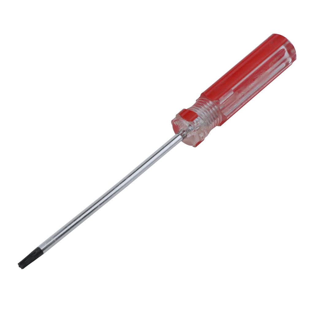 Antrader Perforated Manual T10 3mm Torx Tamper Proof Security Screwdriver T10 x 75mm Red