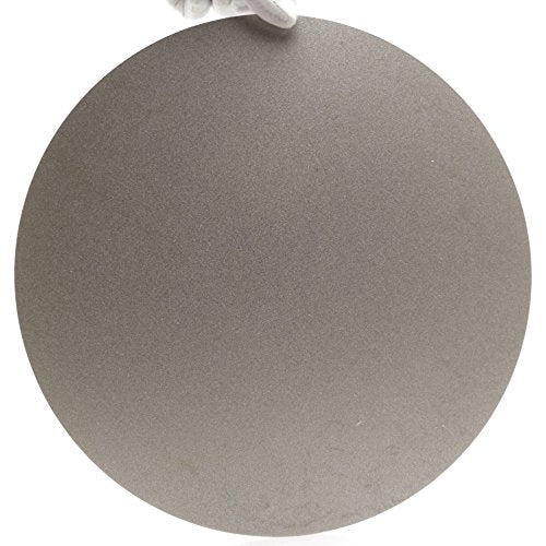 JINGLING 8-inch diamond grinding disc, 320 grit flat lap disk for stone lapidary work, no center hole