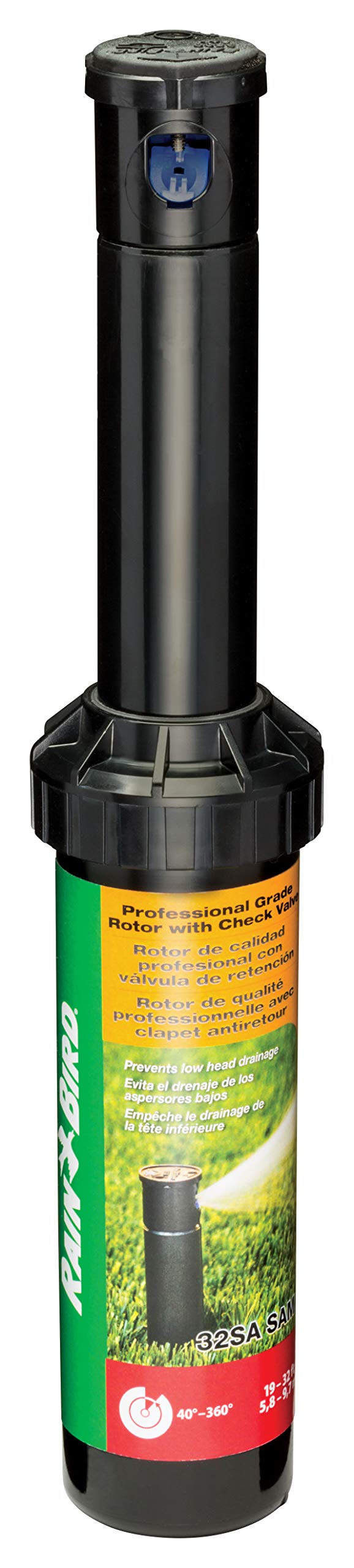 [Australia - AusPower] - Rain Bird 32SA SAM Seal-A-Matic Simple Adjust Gear Drive Rotor, 40° - 360° Pattern, 19' - 32' Spray Distance (replacement rotor for 32ETI Easy to Install Kit) 