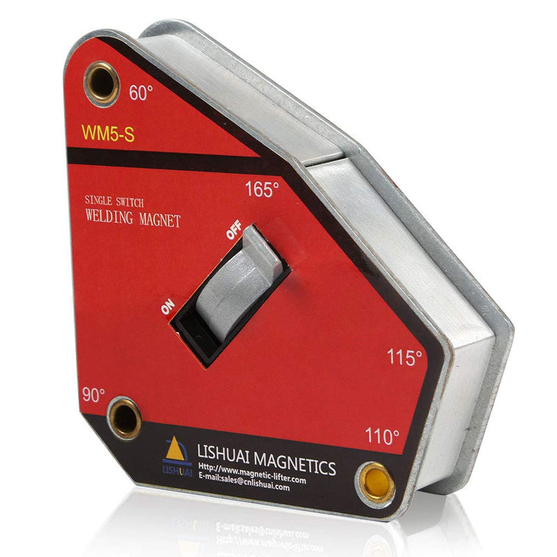 [Australia - AusPower] - LISHUAI Strong Single Switch Welding Magnet Holder,Neodymium Magnetic Welding Clamp,Magnet Square 45 90 Degree (Multi-Angle) 