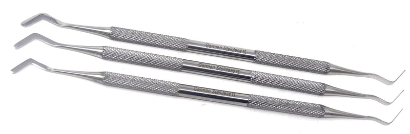 [Australia - AusPower] - Set of 3 pcs Dental Heidmann Spatula Composite Plastic Filling Restorative Scalers Kit Instruments with Ergonomic Non Slip Handle 