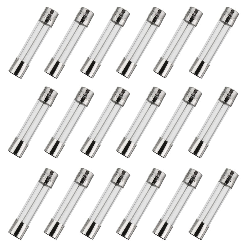 [Australia - AusPower] - BOJACK 6x30mm 15 A 15 amp 250 V 0.24x1.18 Inch Volt F15AL250V Fast-Blow Glass Fuses(Pack of 18 Pcs) 