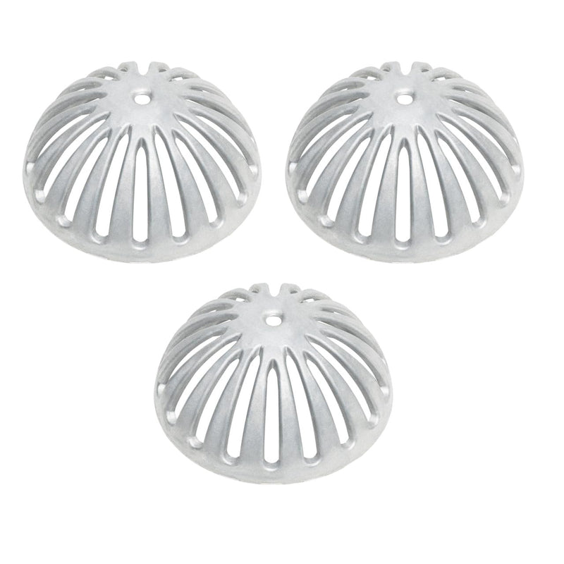 Leyso Heavy Duty Aluminum Dome Floor Drain Cover and Drain Strainer, Removable Outdoor Drain Cover, Dome Strainer for Restaurant, Home, Garden, Roof Top 5-1/4" Diameter x 2-1/4"H (3 PCS) 3