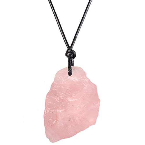 TUMBEELLUWA Natural Gemstone Necklace Raw Healing Crystal Jewelry Women Men