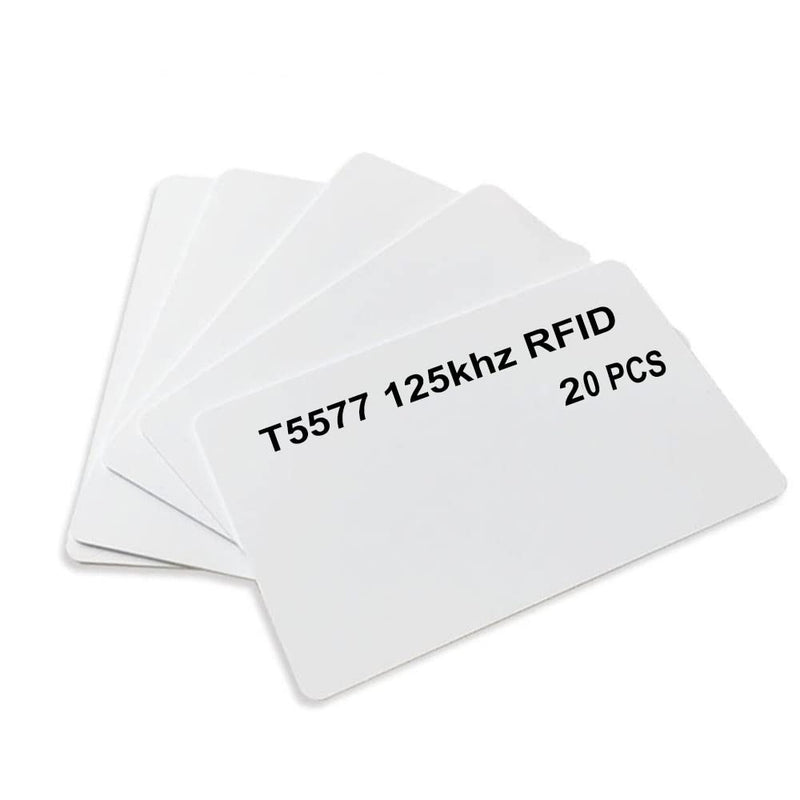 [Australia - AusPower] - Meipire T5577 Writable Rewrite Smart Card 125khz Blank White PVC RFID Access Chip Card (20) 20 