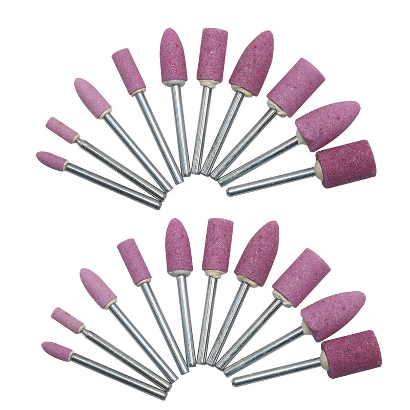 Sharpening Stone Bits Grinding Wheels Dremel Accessories Wood Carving Engraving Set 3mm Mandrel 20pcs Rose