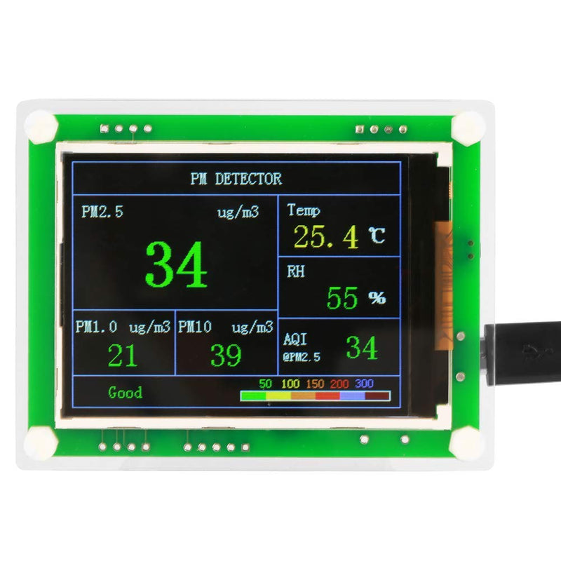 Air Quality Monitor, Air Quality Meter, Air Quality Sensor, Air Quality Detector 2.8'' Multifunctional Digital Car PM2.5 Air Quality Detector Monitor AQI Home Air Monitor Suitable for Home Office Car