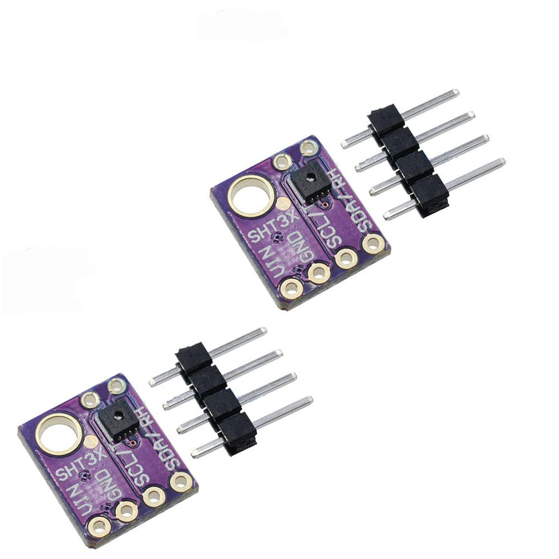 [Australia - AusPower] - KOOBOOK 2Pcs SHT30-D Temperature Humidity Sensor Module Breakout Weather for Arduino 
