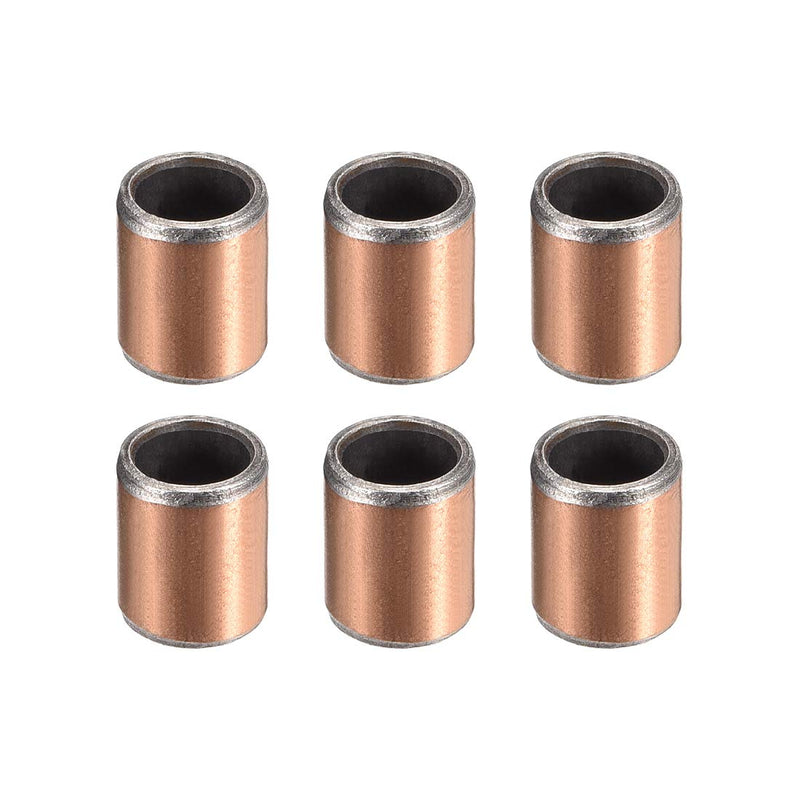[Australia - AusPower] - uxcell Sleeve Bearings 6mm Bore x 8mm OD x 10mm Length Plain Wrapped Oil-less Bushing 6pcs 6x8x10mm 