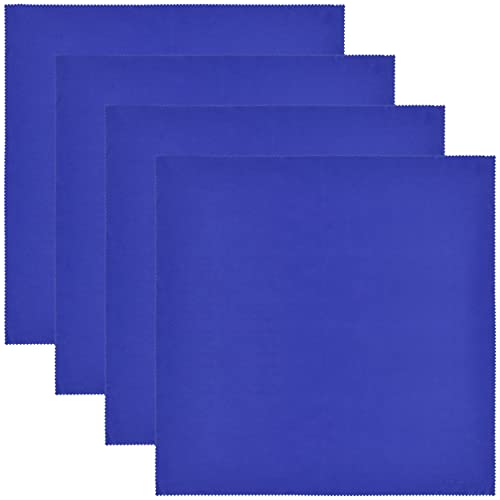 Wisdompro 4-Pack 16x16 Inch Extra Large Microfiber Cleaning Cloths, Blue