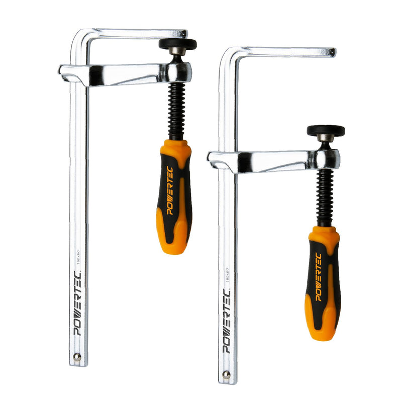 [Australia - AusPower] - POWERTEC Quick Screw Guide Rail Clamps for BOW XTENDER Fences, MFT Table, Track Saw Guide Rail System, 7” Capacity x 2-3/8” Throat Depth, 400lbs Clamping Force - 2PCs (71409) 