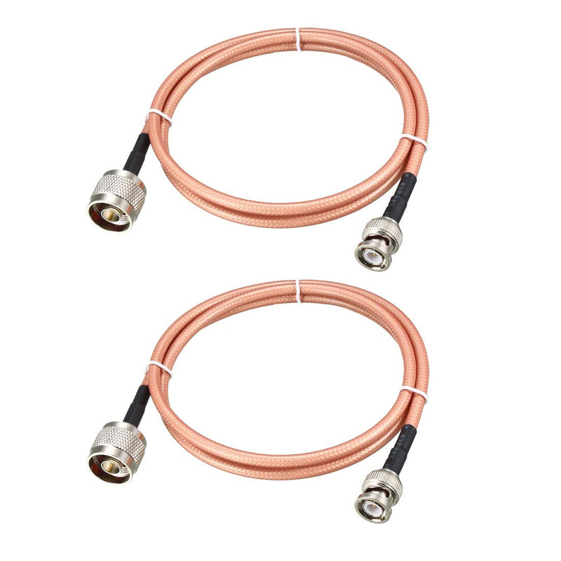 [Australia - AusPower] - uxcell Low Loss RF Coaxial Cable Connection Coax Wire RG-142 N Male to BNC Male 90cm 2pcs 2 