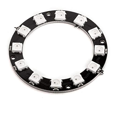AZDelivery 5V RGB LED Ring Compatible with WS2812B 12-Bit 50 mm Compatible with Arduino Includes E-Book 1