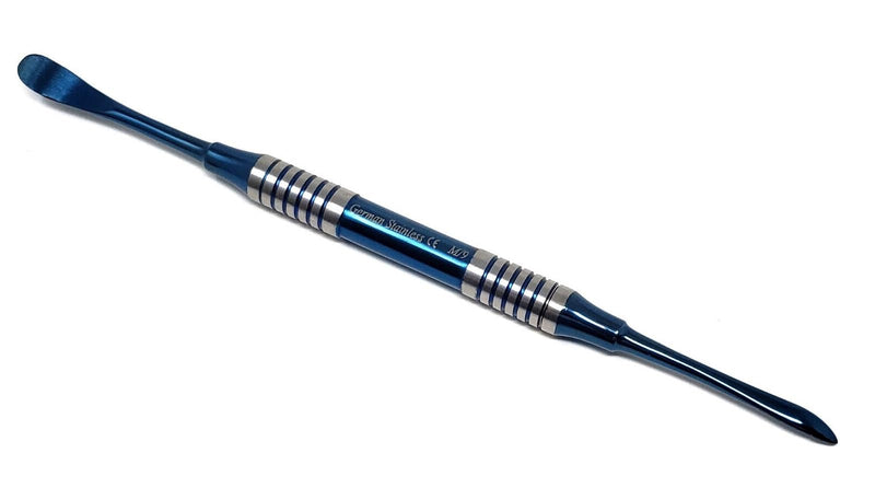 [Australia - AusPower] - Professional Dental Periosteal Elevator Molt M9, Stainless Steel with Blue Titanium Coated Tips Molt 9 