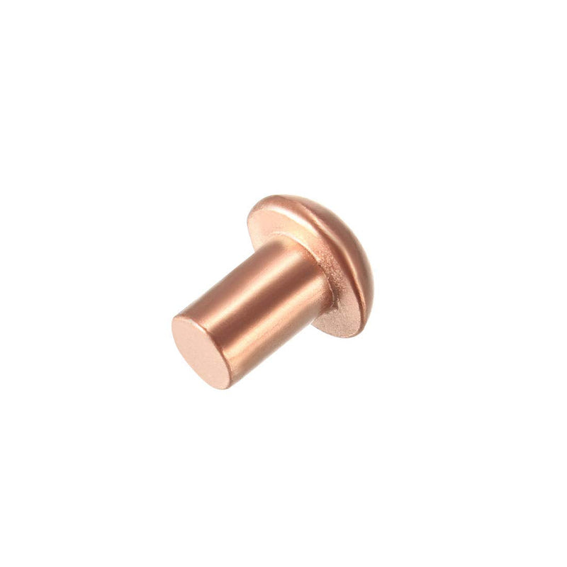 [Australia - AusPower] - uxcell 50 Pcs 5/32" x 15/64" Round Head Copper Solid Rivets Fasteners 5/32" x 15/64" 